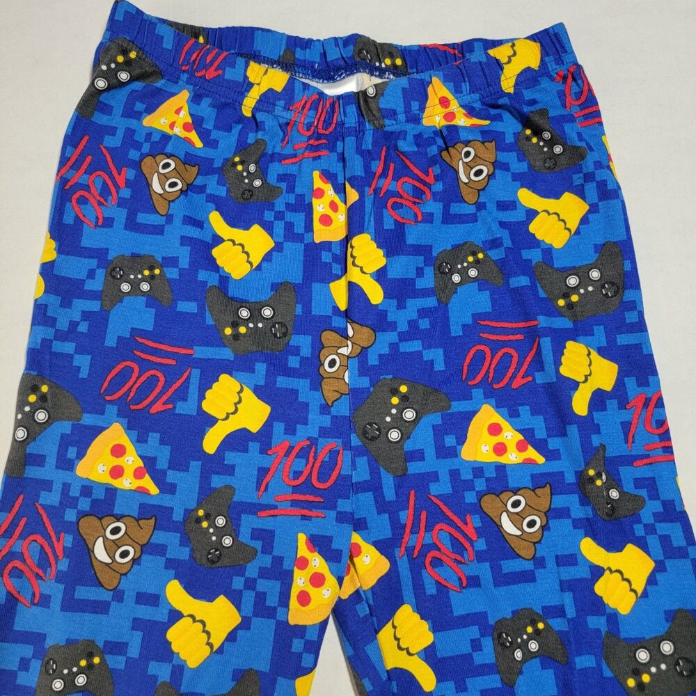 Place Youth Cotton PJ Pants Navy Pizza & Poop - Size Youth 14 - Picture 2 of 4